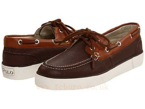 Polo Ralph Lauren - Sander Dark Brown/Tan Soft Leather 70Oxf - Mens